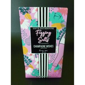 Onyx Bathhouse Luxury Bath Fizzing Salts Champagne Wishes Spa Gift Basket 2.5 oz